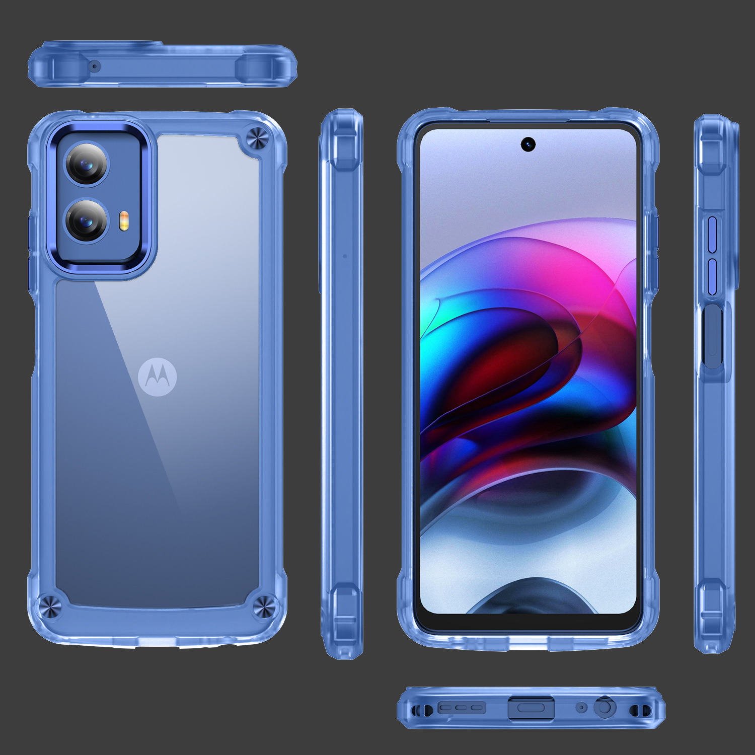 跨境新款金翅鸟透色适用于moto g play 2024 5g 二合一套啤手机壳