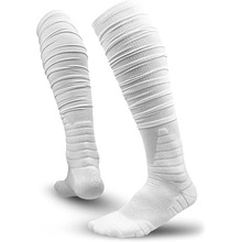 NFL超长白色堆堆袜 成人足球袜 加厚缓震任意毛圈橄榄球袜高筒袜