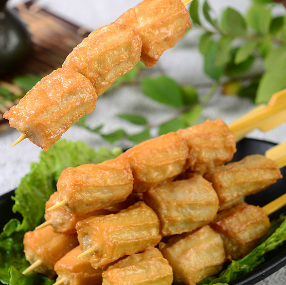 关东煮食材 黄金包陷鱿鱼卷便利店麻辣烫配菜10串380g批发