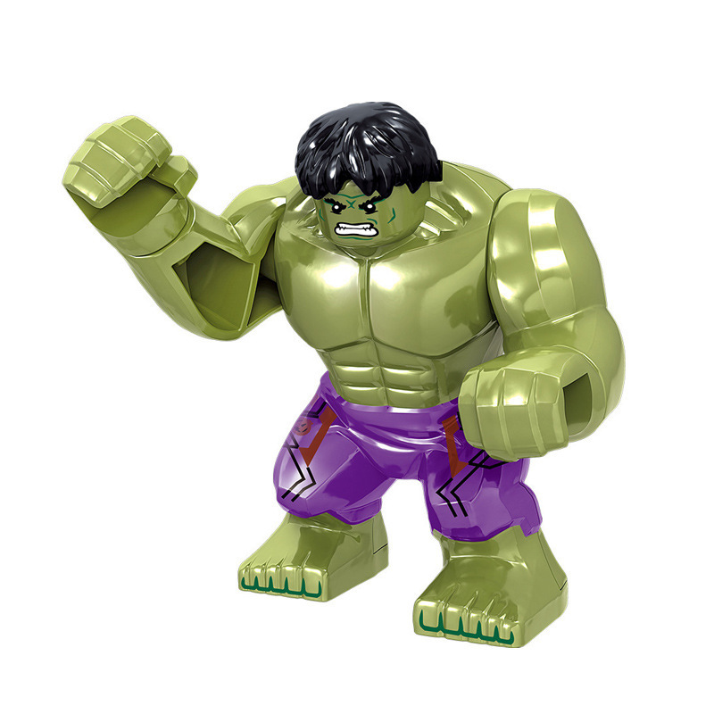 适用乐高漫威复仇者联盟绿巨人女浩克班纳无限手套积木小人仔玩具