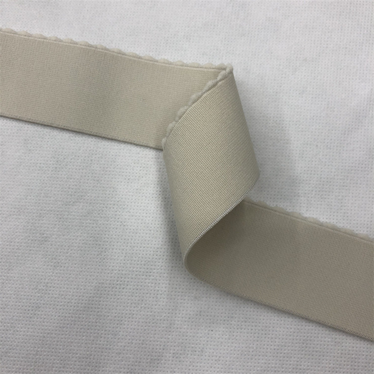 Factory in Stock 4cm Nylon Unilateral Crescent Elastic Band Skirt Waist Pants Elastic Elastic Elastic Band Color High Elastic Ribbon