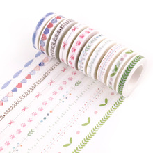 细款分割线手帐和纸胶带幼儿园成长手册素材边框装饰清新窄边贴纸