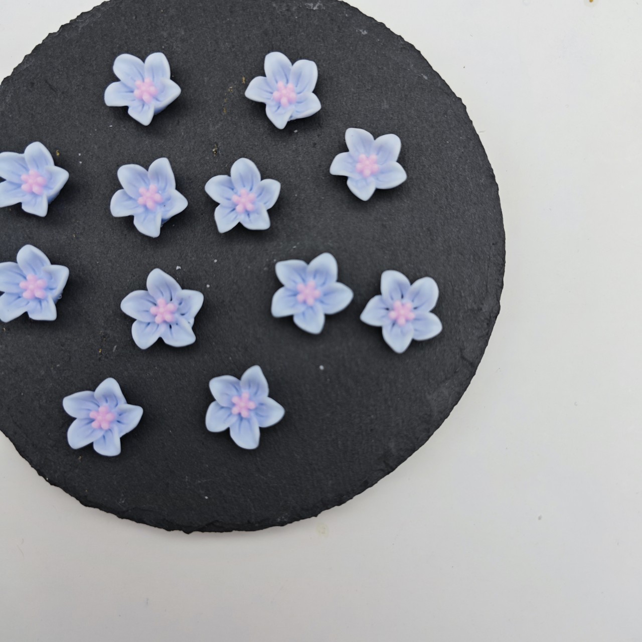 New Macaron Color Double Luminous Lily Resin Accessories DIY Ornament Phone Case Ornament Nails Ornament