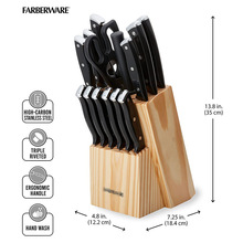 厨房刀座刀具收纳架木制三重铆接刀座套装木制刀架厨房餐具收纳架