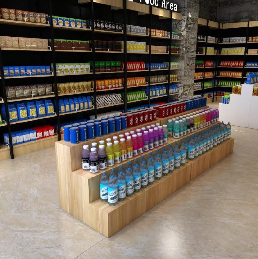展示柜超市化妆品台鞋子展示架文具货架堆头零食店展示台