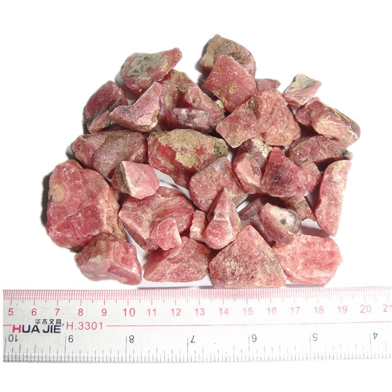 天然菱锰矿原石教学标本 阿根廷红纹原料装饰宝石工艺品 以克计价