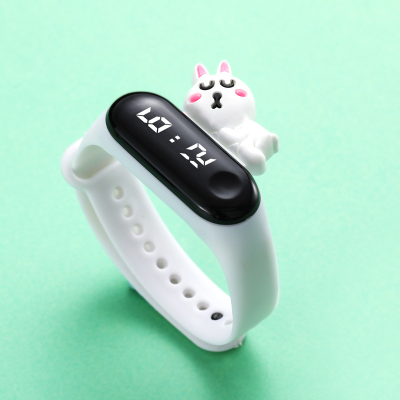 Popular Waterproof Cartoon Children's Xiaomi 3 Electronic Watch Led White Light Doll Touch Student Men and Women Sports Bracelet