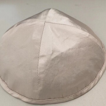 定制简约犹太帽kippah hat民族帽色丁四片帽印花小圆帽犹太人帽子