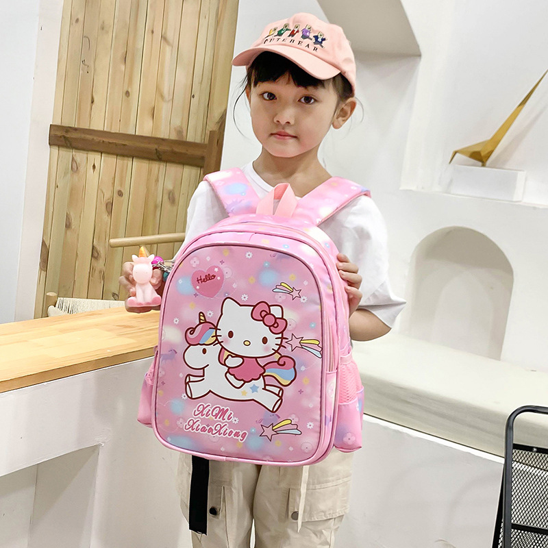 Cartoon Hello Kitty Children's Schoolbag Primary School Students Grade 1-3 Backpack Kindergarten Big Class Children Girl Backpack