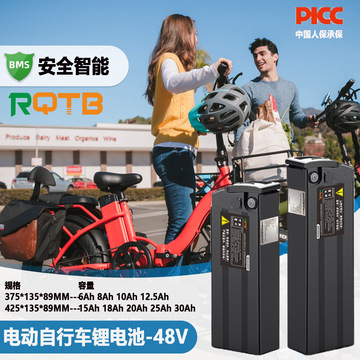 电动自行车锂电池48v海霸款折叠电动车新日雅迪永久五羊通用电池