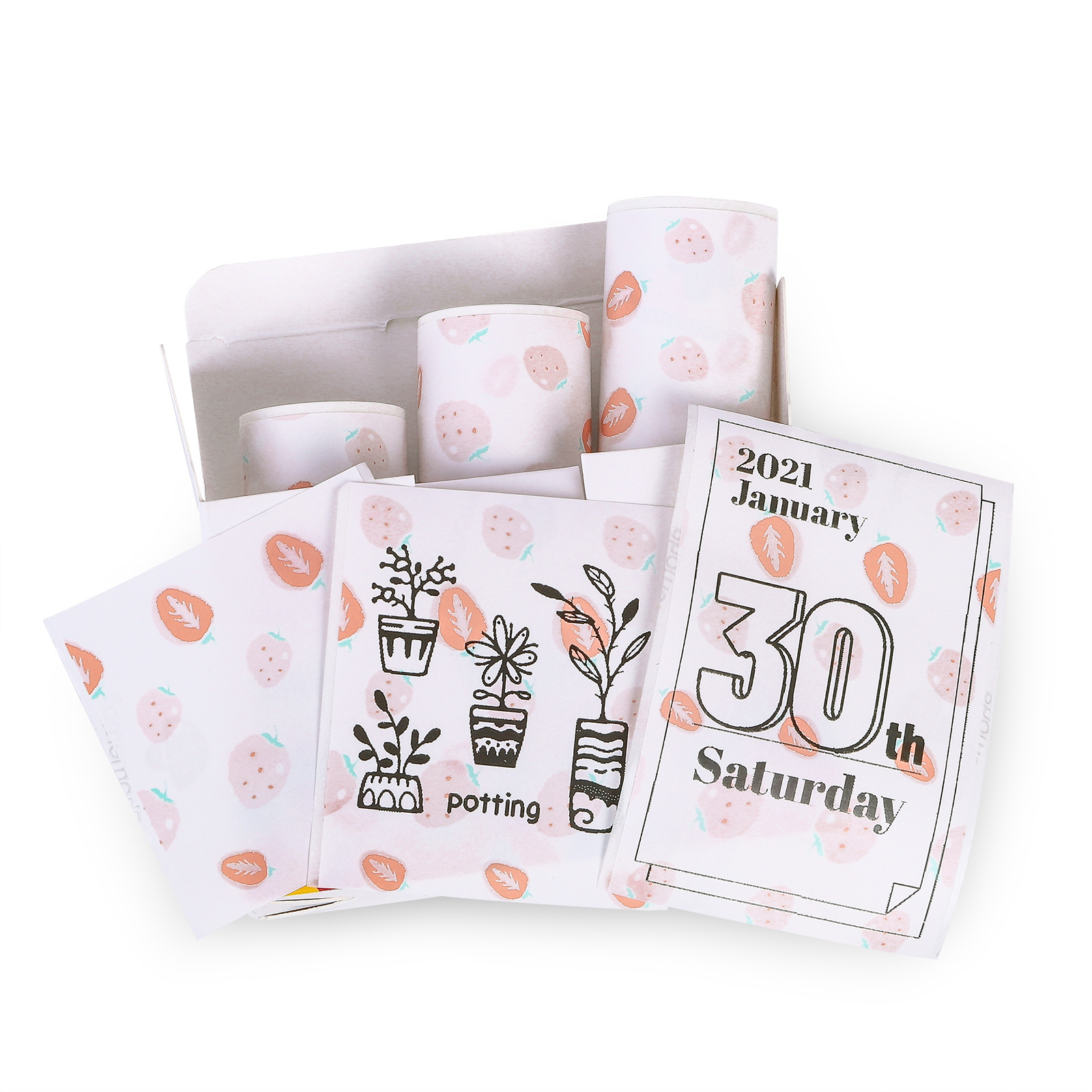 Phomemo 50 53mm T02/M02x Sticker Printer Paper Thermosensitive Paper Pattern Stickers a Box of Three Rolls