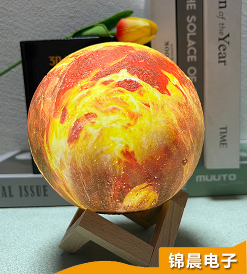 批发火焰球灯太阳灯发光球宇宙恒星灯led球形台灯球-阿里巴巴