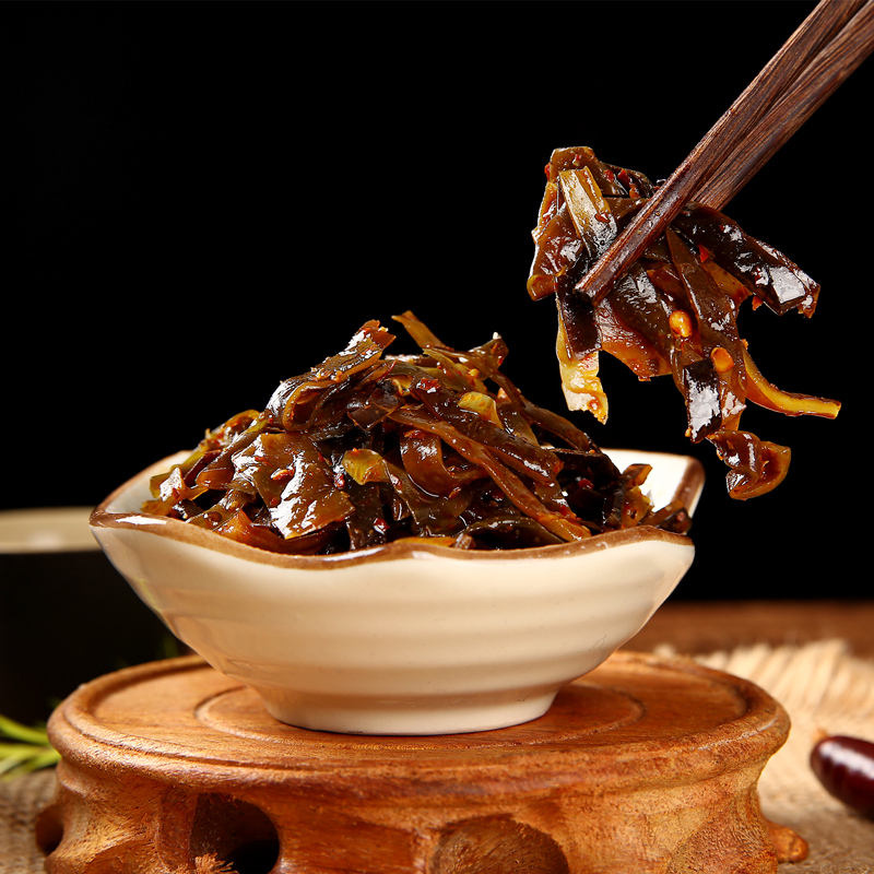 ii重庆特产好媳妇泡椒海带丝零食休闲下饭菜海带零食46g*10袋包邮