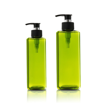 现货500ml洗发水沐浴露瓶四方形瓶子护发素包装瓶透明pet塑料瓶子