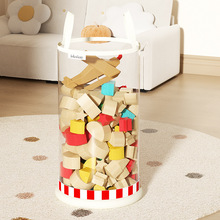 儿童玩具收纳桶创意手提透明收纳筐箱家用大容量杂物收纳娃娃神器