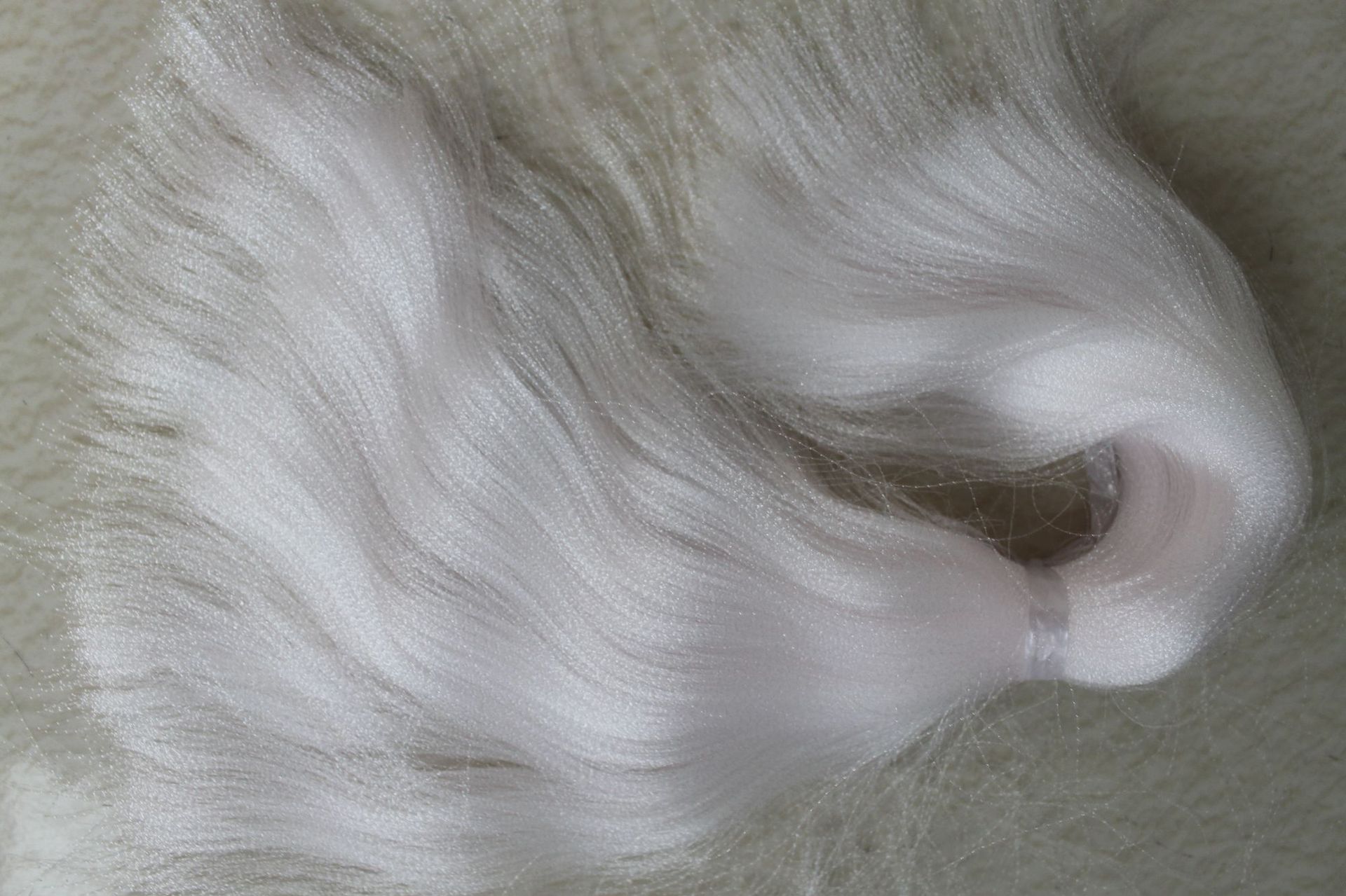 扁型塑料宝蓝丝透明白丝仿兔毛仿真毛动物毛发扁直塑料桃红亮丝