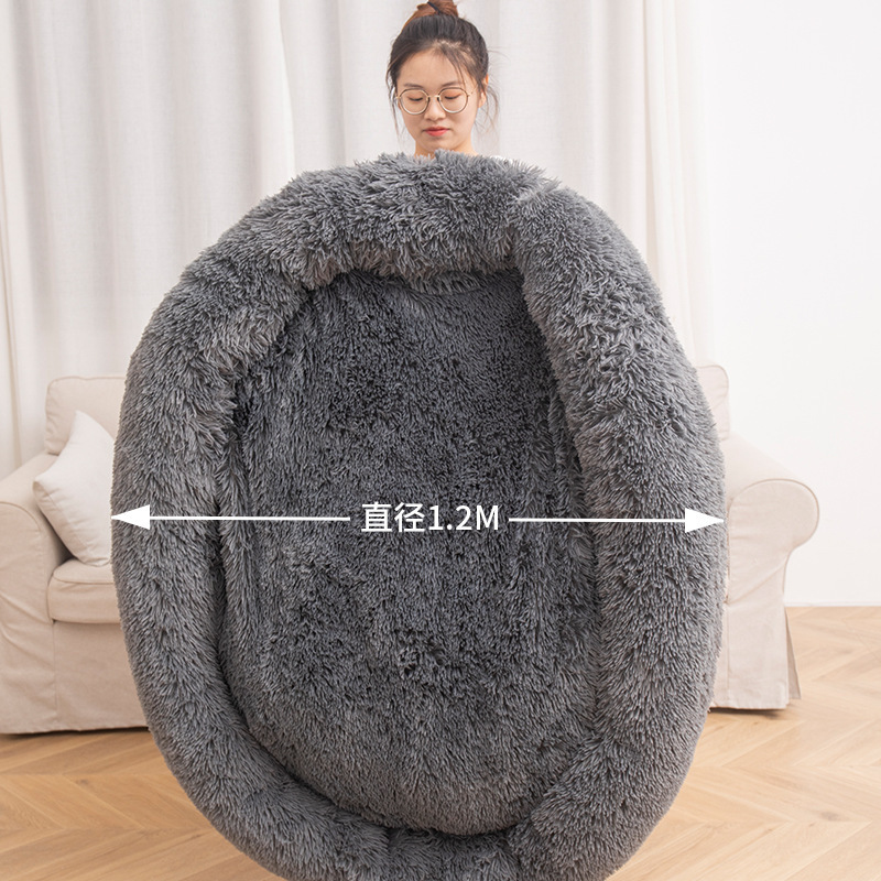 Best-Seller on Douyin Cat Nest Plush Pet Bed Winter Warm Dog Bed Soft Cat Mattress Pet Mattress round