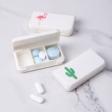 3格随身便携分格小药盒迷你装药丸盒子旅行药品分装药盒收纳盒