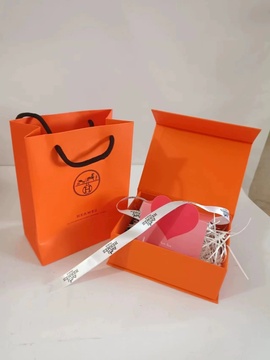 爱马仕礼品袋礼盒礼袋香水口红礼盒手提袋化妆品丝巾围巾礼袋