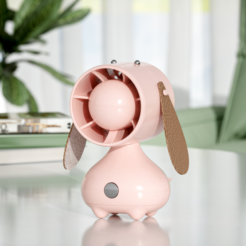 2023 New Duoduo Dog Mini Fan USB Rechargeable Fan Student Dormitory Desktop Portable Little Fan