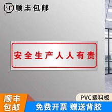 安全生产人人有责温馨提示牌工厂仓库标识标志安全生产警示墙贴