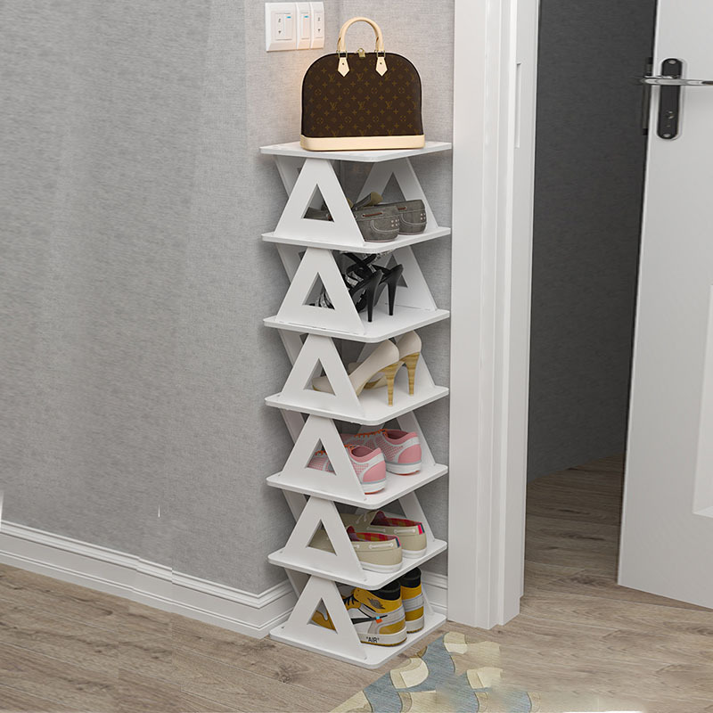 Simple Household Shoe Rack Multi-Layer Space-Saving Dustproof Balcony Flower Rack Wholesale Hallway Narrow Shoe Cabinet Storage Rack