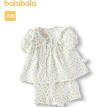 巴拉巴拉儿童婴儿a类套装连体衣 巴拉品牌童装折扣爬爬服婴童批发