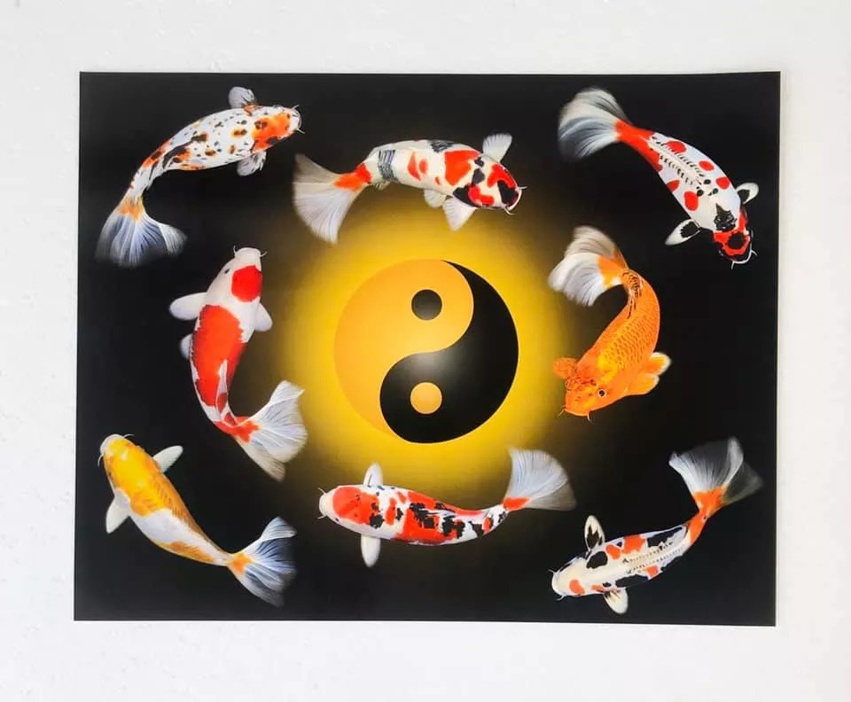 5d钻石画满钻客厅八卦九鱼图风景砖石绣点钻画厂家一件代发