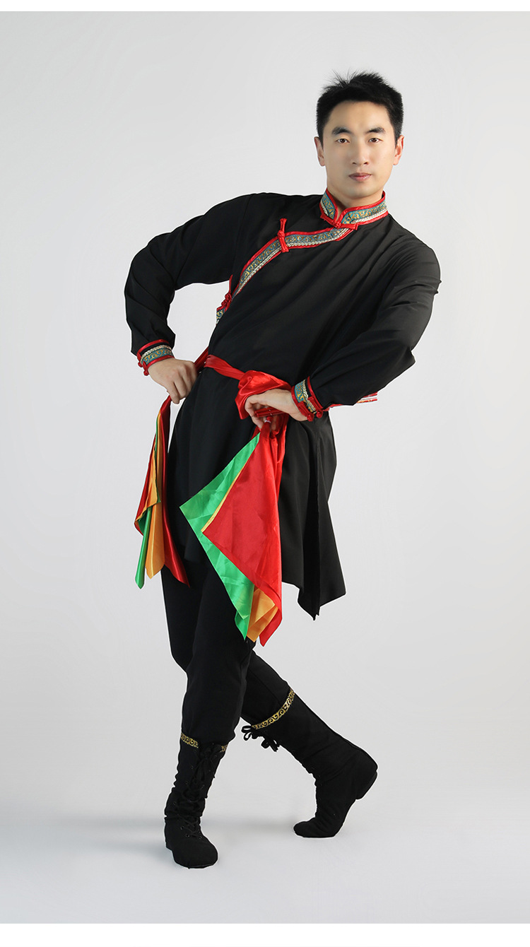 男款新式民族蒙族舞蒙古舞蹈演出服装新款舞台表演艺考服饰练功服