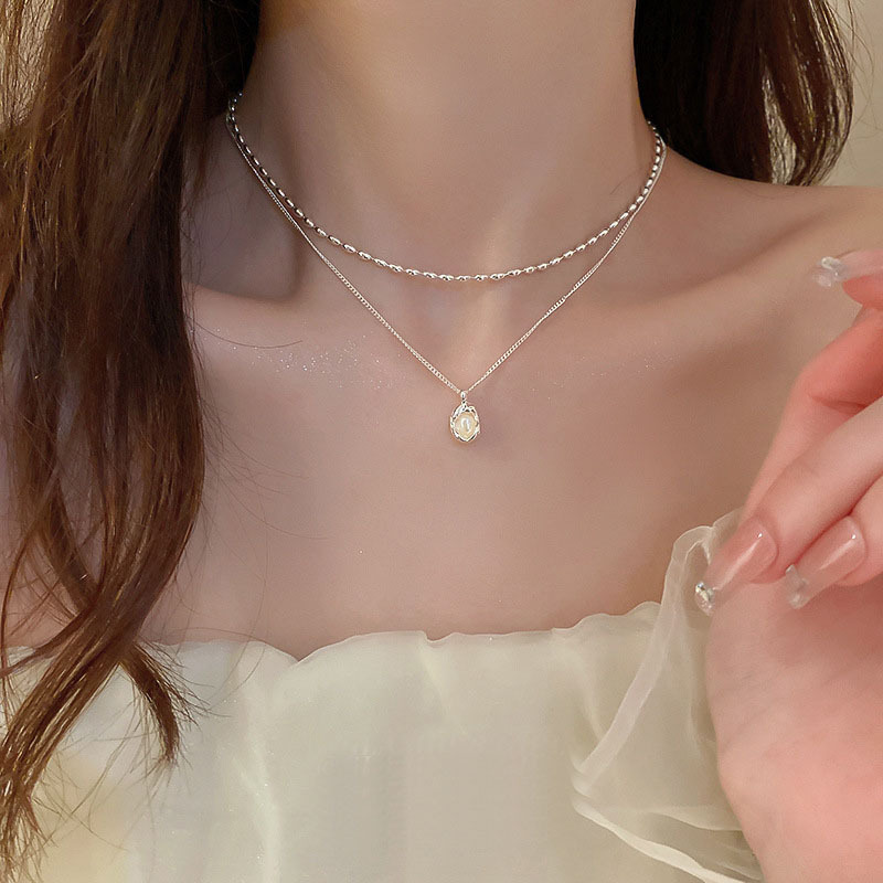 Fever Same Pearl Necklace Women's Light Luxury Design Niche Clavicle Chain Spring New Necklace Accessories