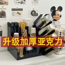 亚克力纸杯架杯盖吸管收纳盒咖啡奶茶店吧台一次性用品放置架商用