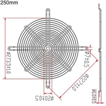 250金属网罩25CM散热风扇防护网罩280铁网罩250/300MM网罩