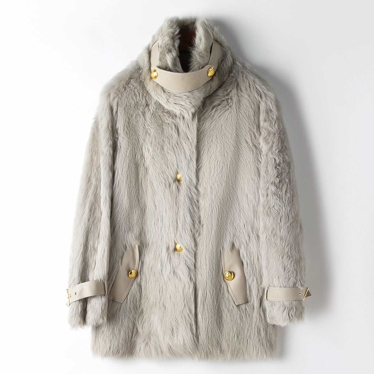 少量服饰2024年海宁春季新款女式羊皮毛一体外套韩版立领休闲皮草