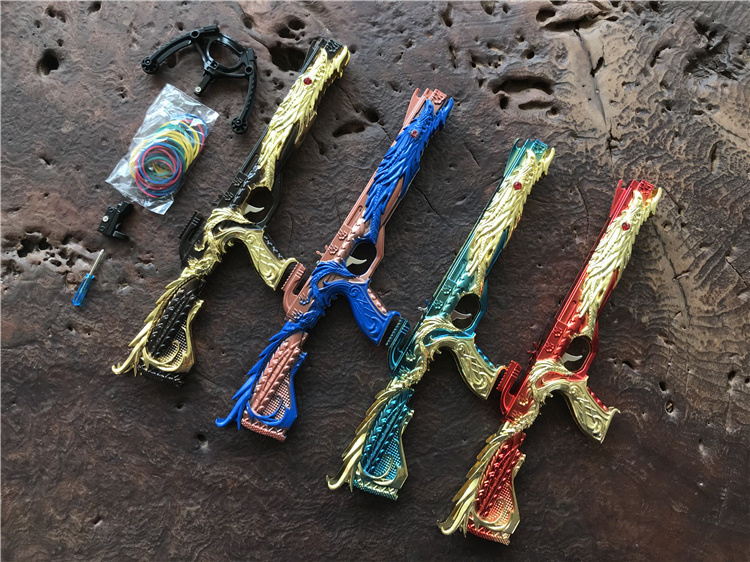 吃鸡和平精英弓弩皮筋枪五爪金龙30cm皮筋弩儿童连发小号皮筋弩