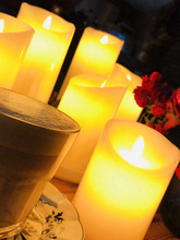 led电子蜡烛灯充电遥控火苗浪漫装饰氛围餐厅婚礼剧本杀道具
