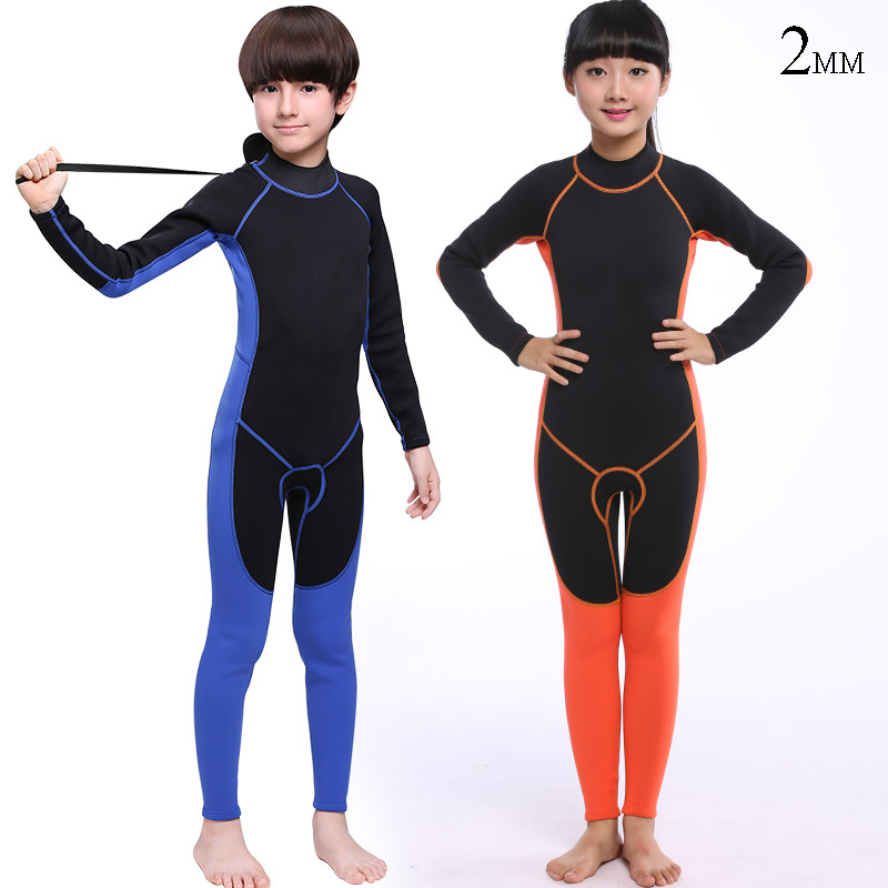 2mm儿童连体潜水服潜水衣防寒保暖泳衣潜水衣3d卡通立体潜水服