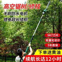 新款电动高枝绿篱机充电式加长杆修剪机园林绿化苗木高空修树枝机