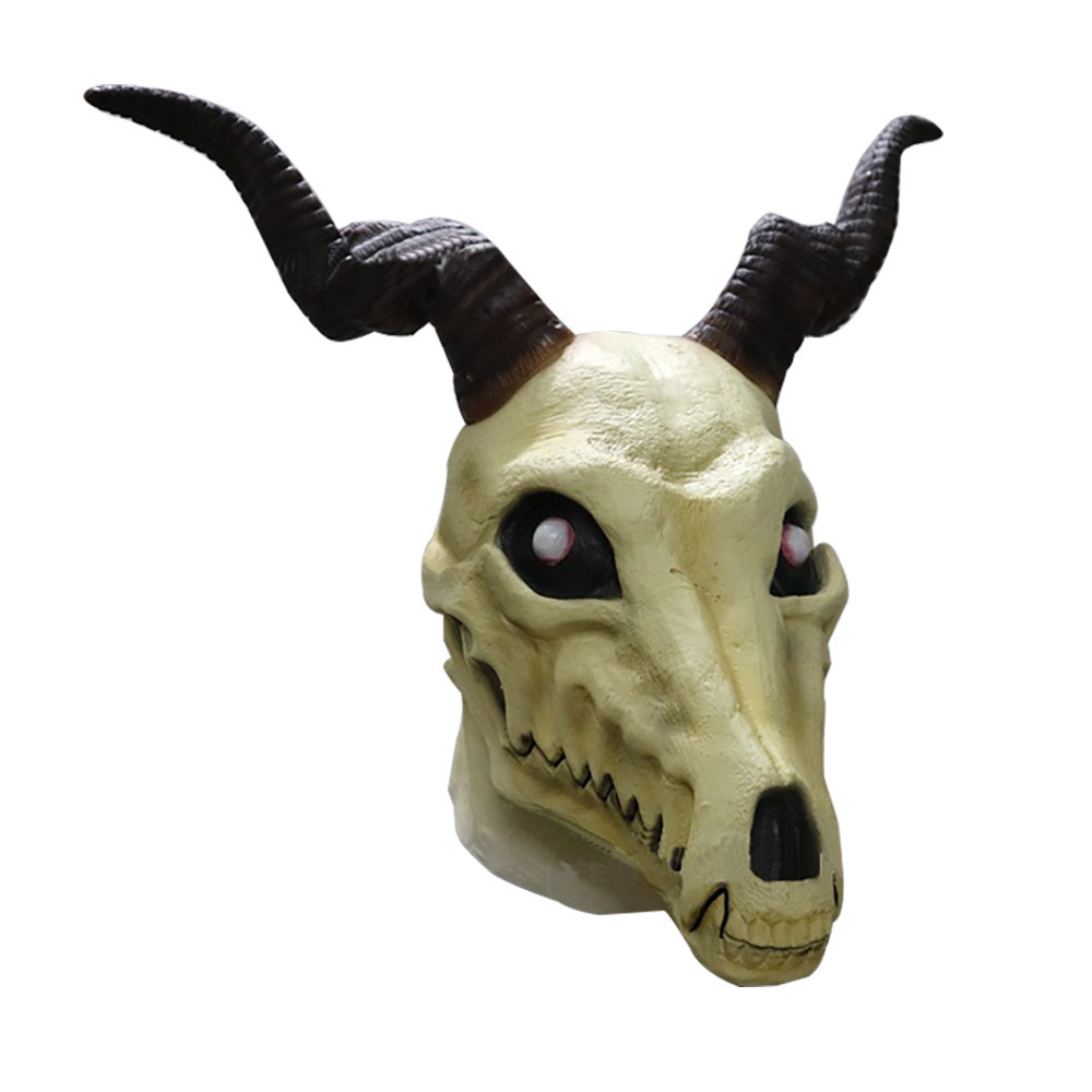 魔法使的新娘周边面具 化妆舞会恐怖牛头乳胶头套 万圣节派对面具