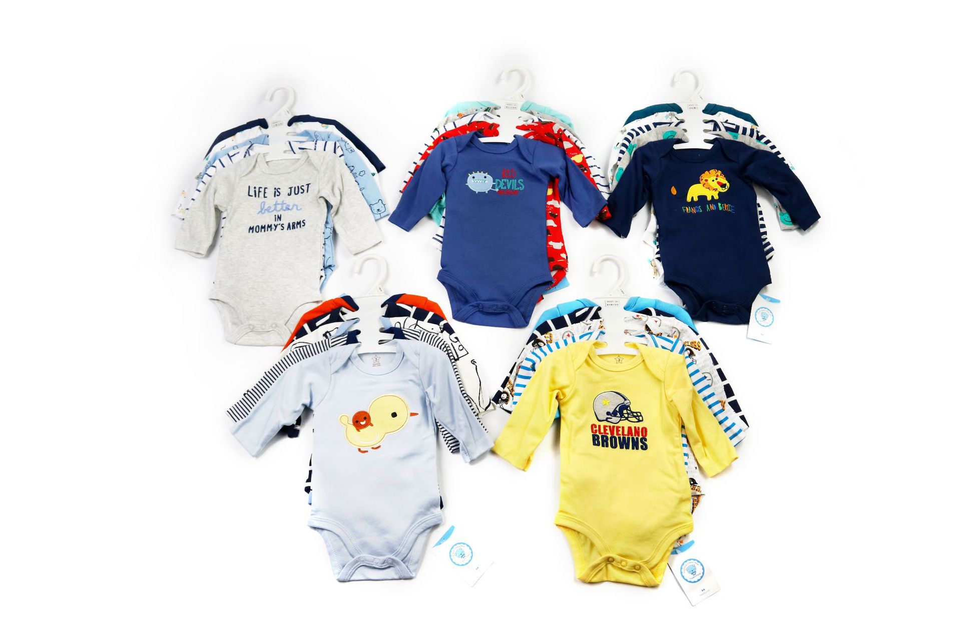 2023ins New Spring Popular Foreign Trade Infant Clothing Factory in Stock Wholesale Summer Long-Sleeve Romper 5-Piece Set