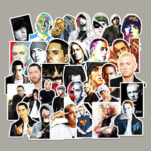 50张男歌手Eminem涂鸦贴纸笔记本电脑行李箱手机吉他汽车装饰贴纸