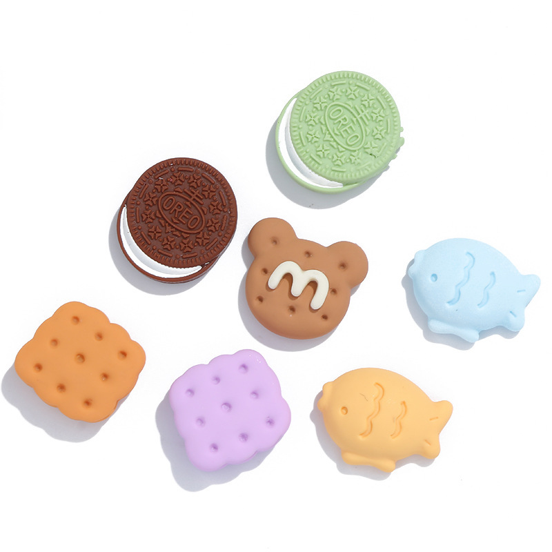 Simulation Candy Toy Biscuits Cream Glue Phone Case DIY Material Package Handmade Hair Accessories Resin Accessories