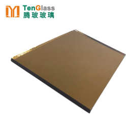 玻璃厂直销5mm 6mm 8mm茶镜 灰茶镜 金茶镜 银镜艺术钢化玻璃定做