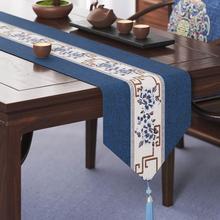 新中式桌旗禅意防水长条茶席桌布茶台茶几桌垫布电视柜盖布巾布艺