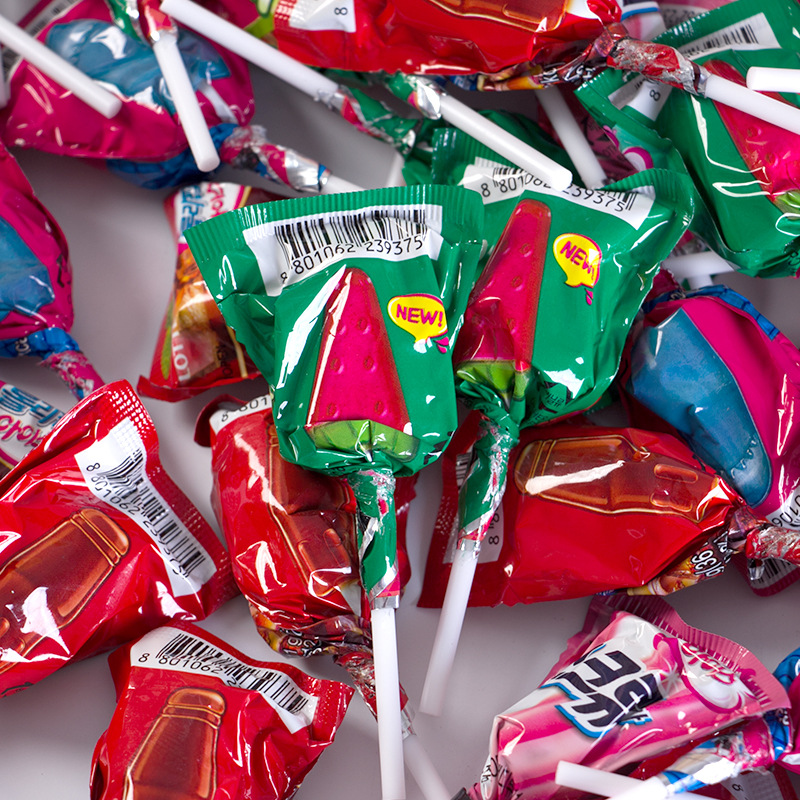 韩国进口糖果 乐天冰淇淋棒棒糖4口味12支装132g西瓜可乐雪糕棒糖