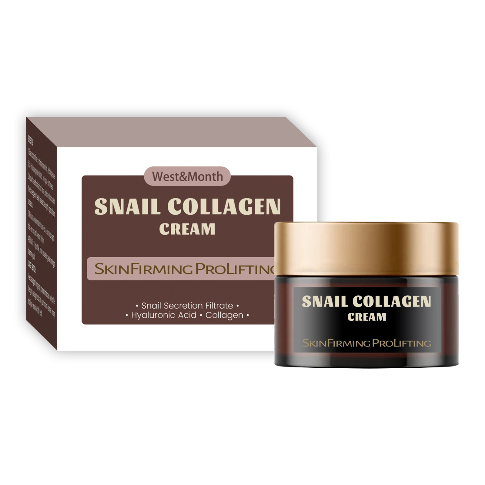 West & Month Snail Skin Tightening Collagen Egg White Icing Firming Skin Hydrating and Protecting Fading Wrinkle Head Lifting Lines