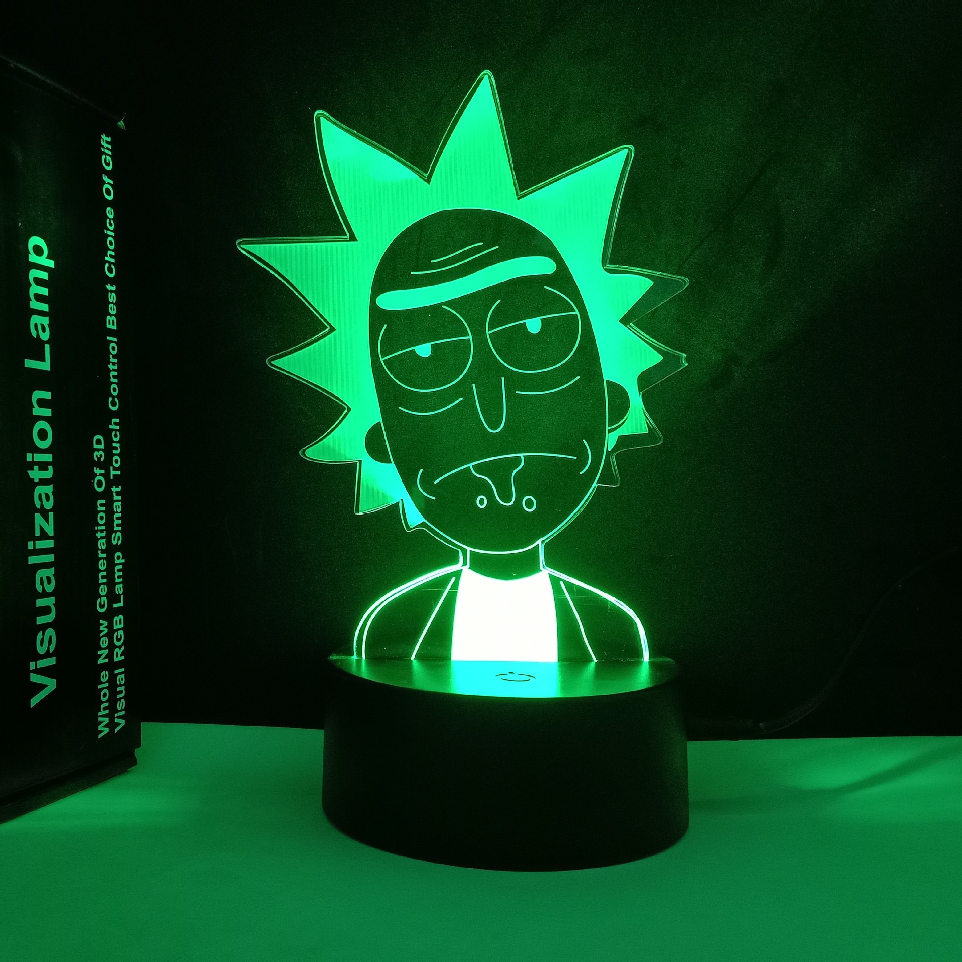 跨境创意动漫人物酷炫头像新款酒吧ktv装饰道具3d视觉灯led小夜灯