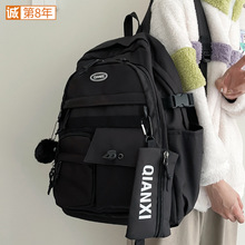 新款韩版ins工装风书包中学生大容量日系潮流大学生旅行双肩包男