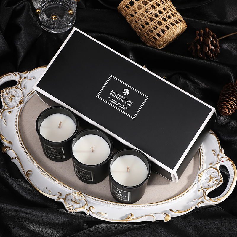 Aromatherapy Candle Smoke-Free Plant Soy Candle Home Indoor Hotel Fragrance Cross-Border Supply Decoration Hand Gift Box