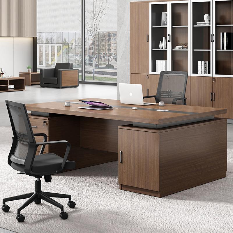 双人位办公桌面对面简约现代财务桌职员桌办公室老板电脑桌椅组合