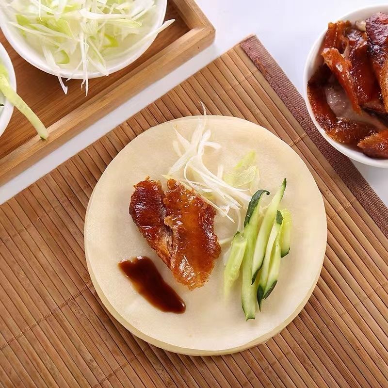 北京烤鸭饼2000张批发一整箱商用荷叶春饼皮薄卷饼皮包烤鸭春卷皮